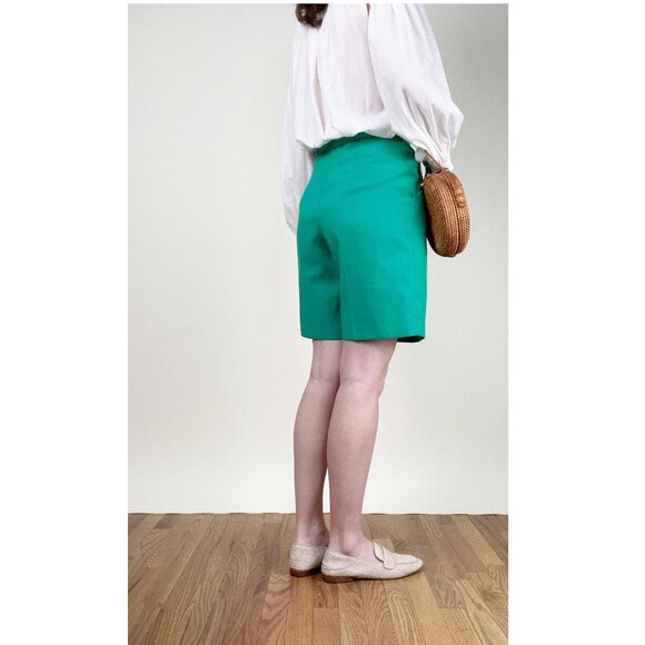 Vintage High Rise Waist Wide Leg Shorts Old Money Quiet Luxury Old Money Coastal - Picture 4 of 9